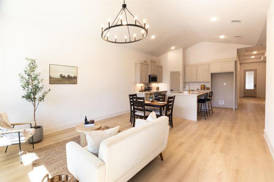 Furnished interior view inside a new home in , Fort Worth (Image 9). Furnished interior view inside a new home in , Fort Worth (Image 9).