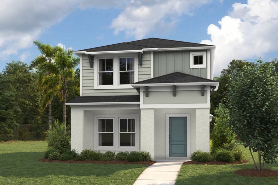 Front exterior of a new home in Pasadena Ridge, Dade City, FL, highlighting curb appeal (Image 2). Front exterior of a new home in Pasadena Ridge, Dade City, FL, highlighting curb appeal (Image 2).