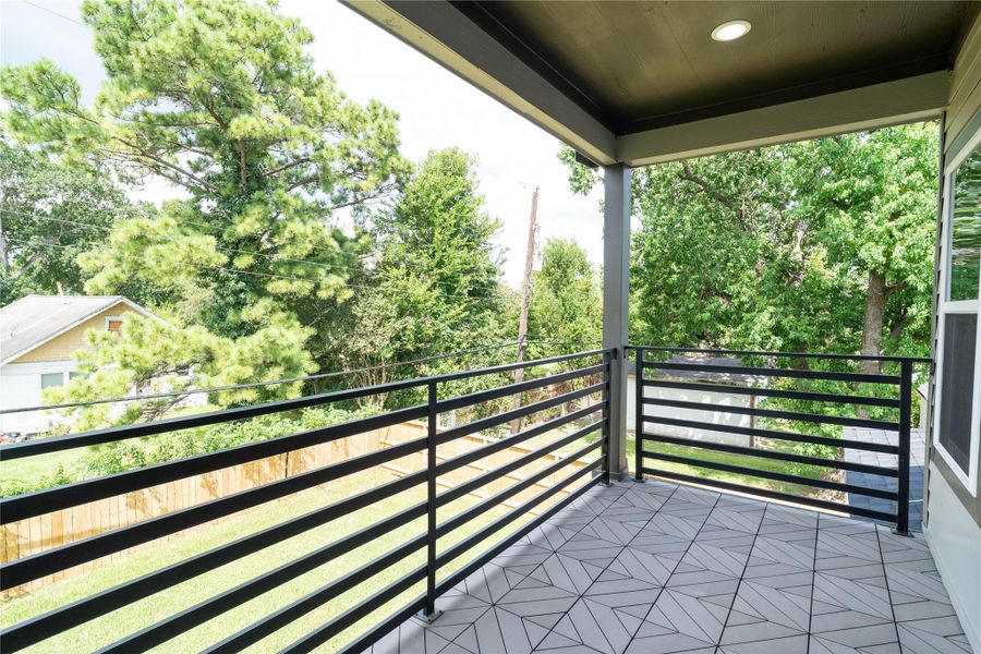 Oversized balcony on the second floor off of the game room Oversized balcony on the second floor off of the game room