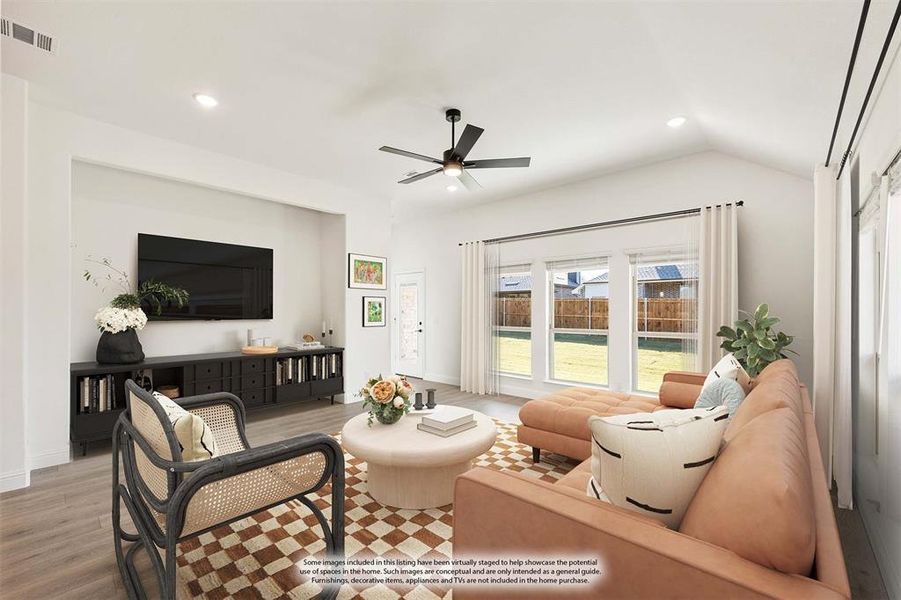 Furnished interior view inside a new home in Meadow Vista 50-55, Anna (Image 8). Furnished interior view inside a new home in Meadow Vista 50-55, Anna (Image 8).