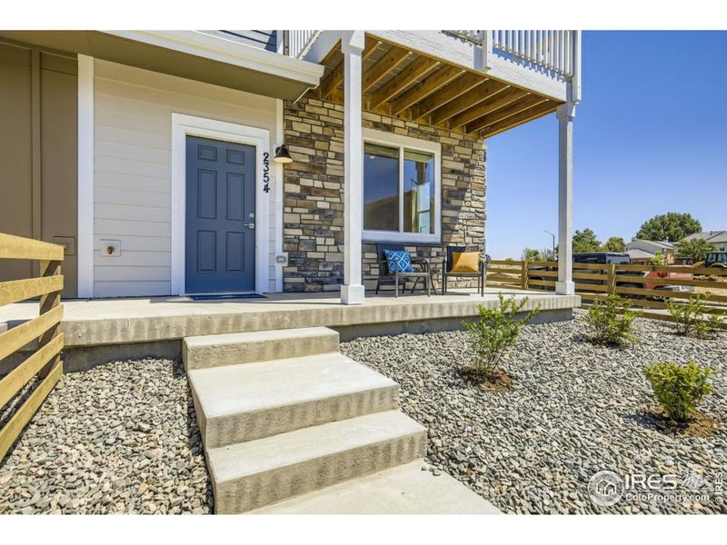 Exterior details and patio area of a home in Waterfield - Single Family Homes, Fort Collins (Image 3).
