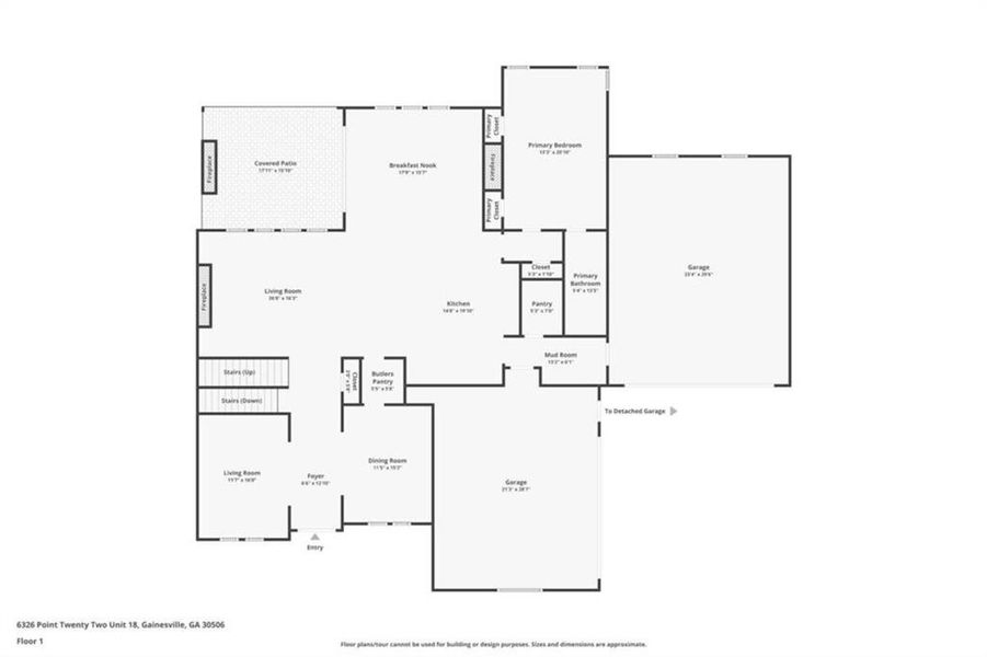 2D floor plan layout of this home in , Gainesville, GA (Image 45).