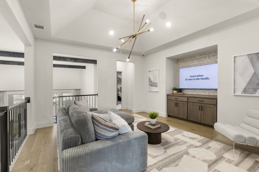 Representative furnished interior of a home built from the 5062 by Tradition Homes in The Parks at Wilson Creek, Celina (Image 17). Representative furnished interior of a home built from the 5062 by Tradition Homes in The Parks at Wilson Creek, Celina (Image 17).
