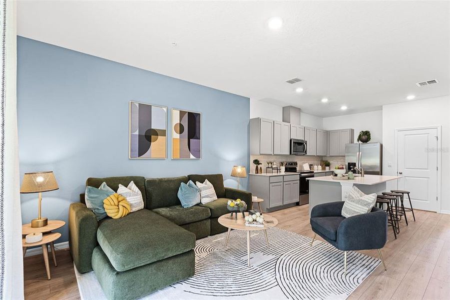 Furnished interior view inside a new home in Nona West, Orlando (Image 10).