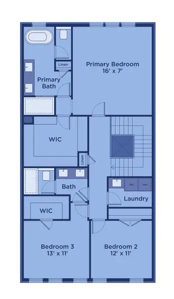 2D floor plan layout of this home in Echo Park, Suwanee, GA (Image 3).