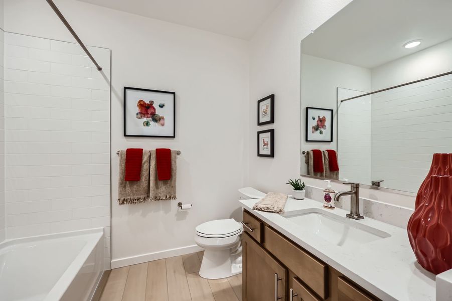 Representative furnished interior of a home built from the Tymbre by Lokal Homes in The Residences at Victory Ridge, Colorado Springs (Image 10).