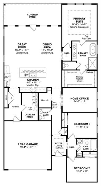 The Santa Rosa II floor plan by K. Hovnanian Homes. 1st Floor shown. *Prices, plans, dimensions, features, specifications, materials, and availability of homes or communities are subject to change without notice or obligation.