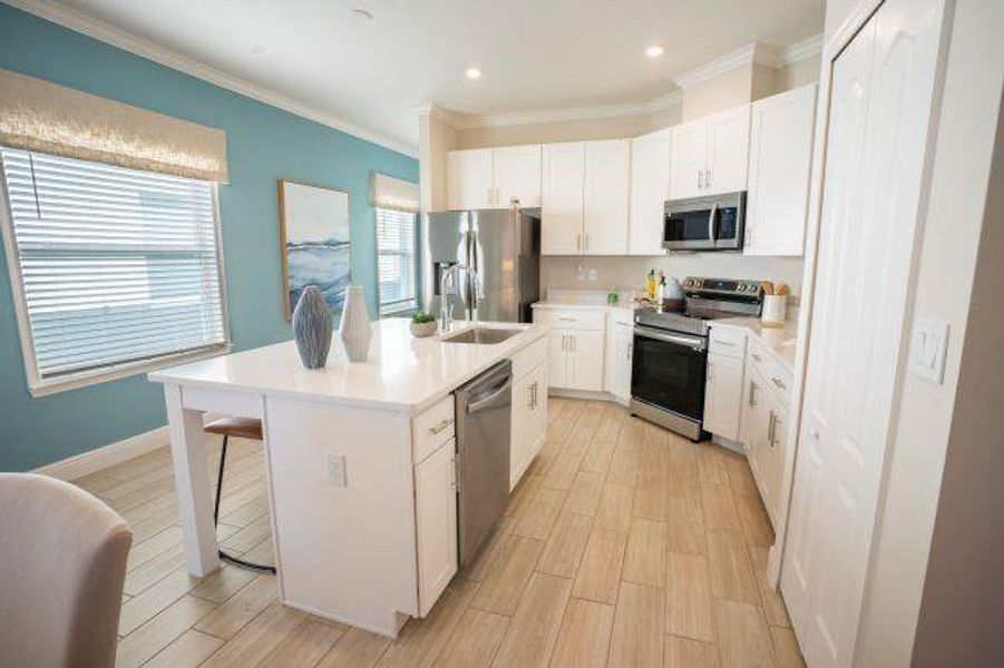 Model home - actual features may vary.