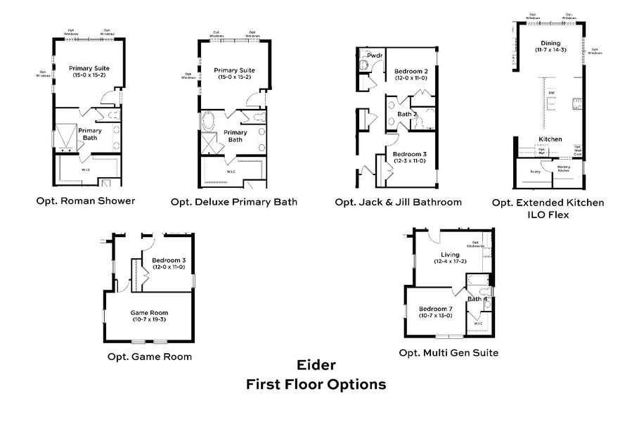 2D floor plan layout of this home in Serengeti, Spring Hill, FL (Image 4).