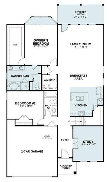 2D floor plan layout of this home in Barksdale, Leander, TX (Image 5). 2D floor plan layout of this home in Barksdale, Leander, TX (Image 5).