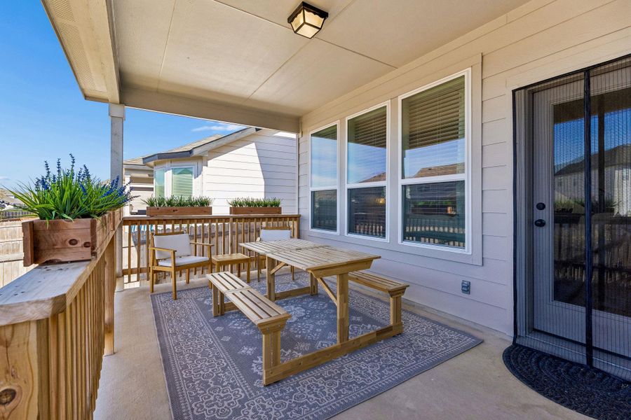 Covered back patio