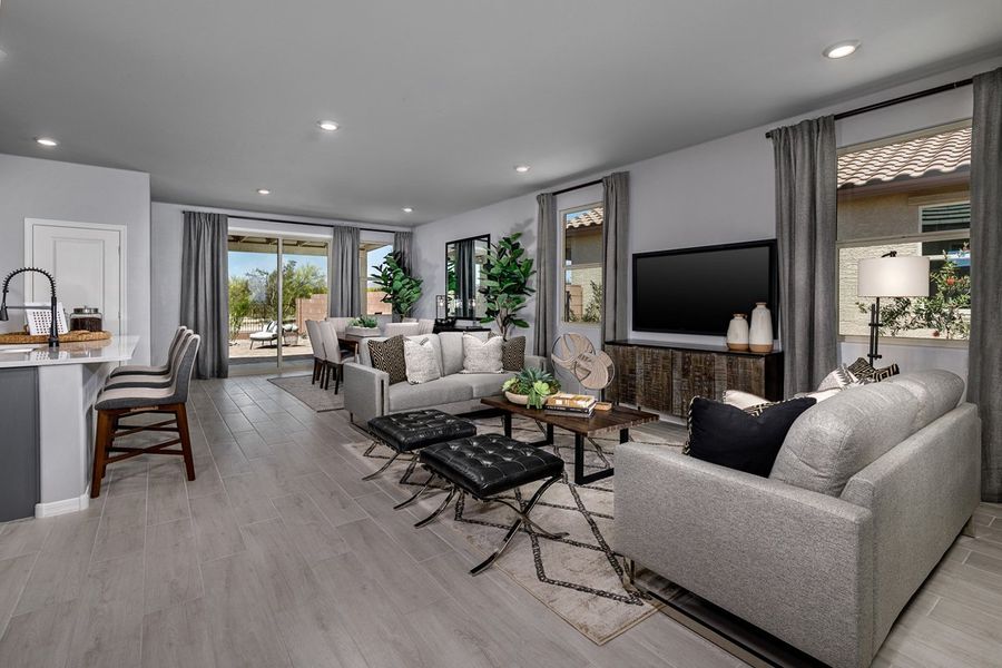 Representative furnished interior of a home built from the Plan 1842 by KB Home in Mirador Point, Tucson (Image 4).