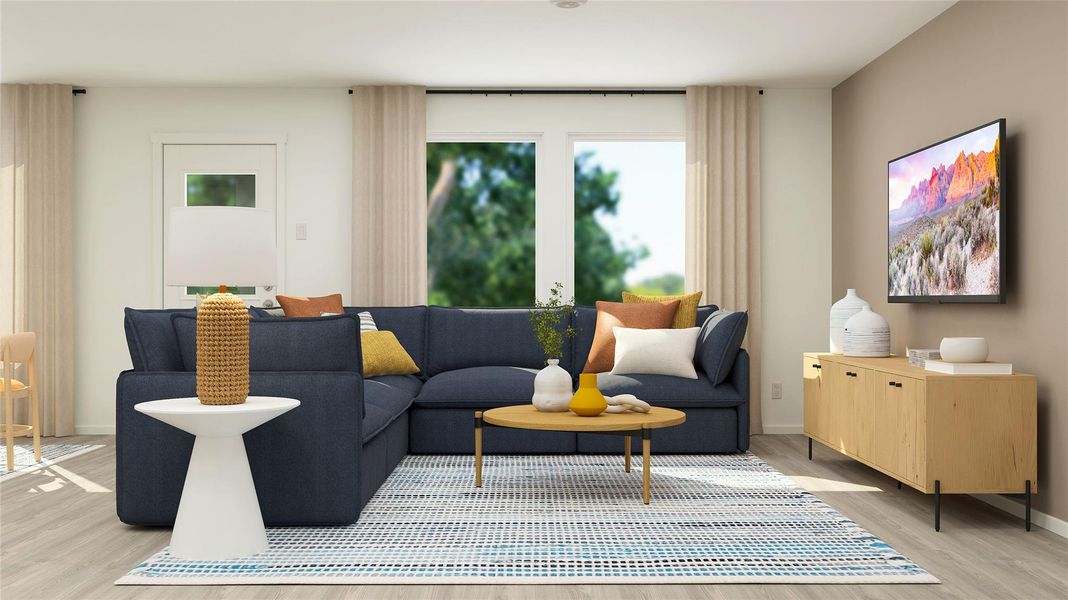 Furnished interior view inside a new home in Firefly Pointe: Classic Collection, Hutto (Image 13). Furnished interior view inside a new home in Firefly Pointe: Classic Collection, Hutto (Image 13).