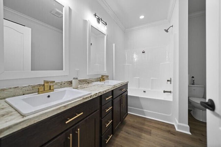 Furnished interior view inside a new home in , Cross (Image 8).