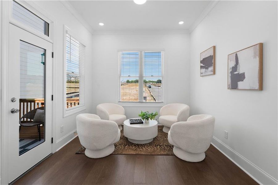 Furnished interior view inside a new home in Waterhaven, Cumming (Image 36). Furnished interior view inside a new home in Waterhaven, Cumming (Image 36).
