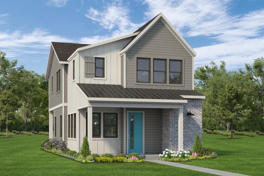 Front exterior of a home in the Two Step Farm - Trio Collection community, located in Montgomery, TX (Image 7).