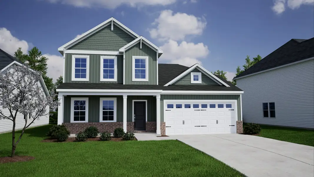 Representative exterior photo of a completed home built from the Pickens - Genesis Value Collection by Mungo Homes in Fairfield Place East and West, Chesnee, SC (Image 23).