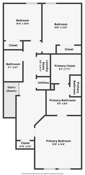 2D floor plan layout of this home in , Land O' Lakes, FL (Image 3).