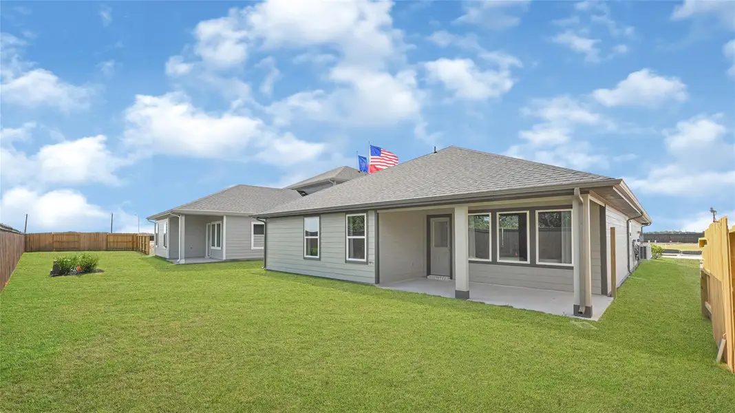 Exterior details and patio area of a home in August Trails, Needville (Image 3). Exterior details and patio area of a home in August Trails, Needville (Image 3).