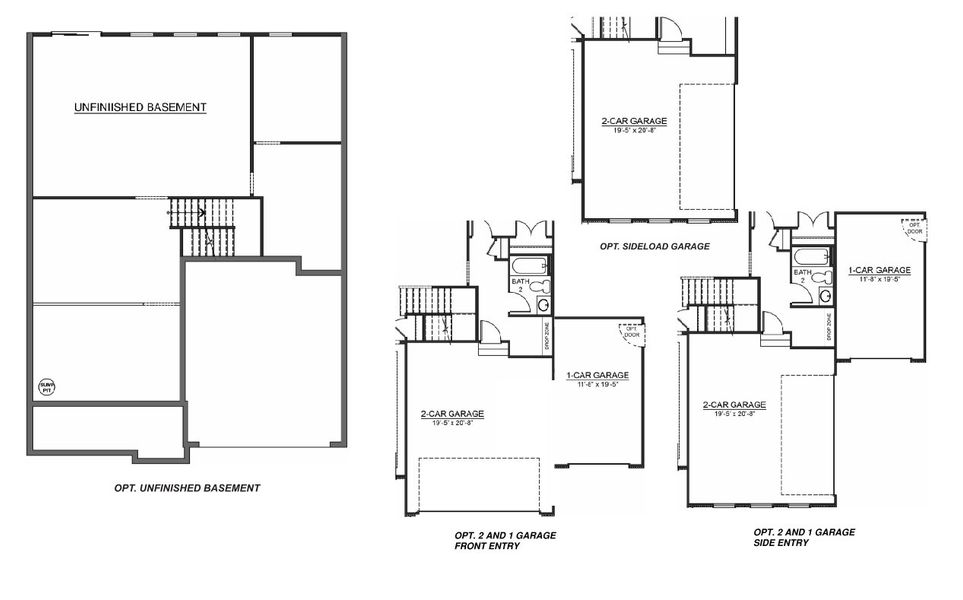 2D floor plan layout for the Hampshire by D.R. Horton in Laurelbrook, Sherrills Ford, NC (Image 4).