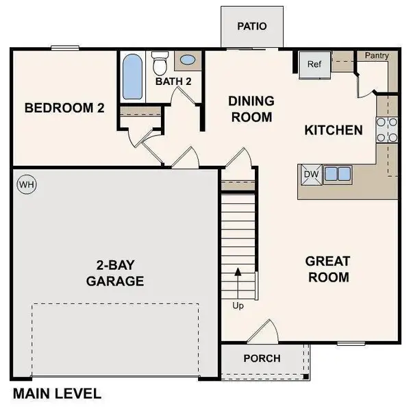 2D floor plan layout of this home in Urban's Place, Chatsworth, GA (Image 4).