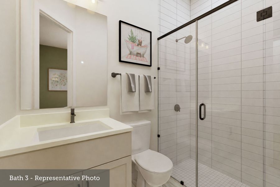 Furnished interior view inside a new home in The Woodlands Hills - Reserve Collection, Willis (Image 4).