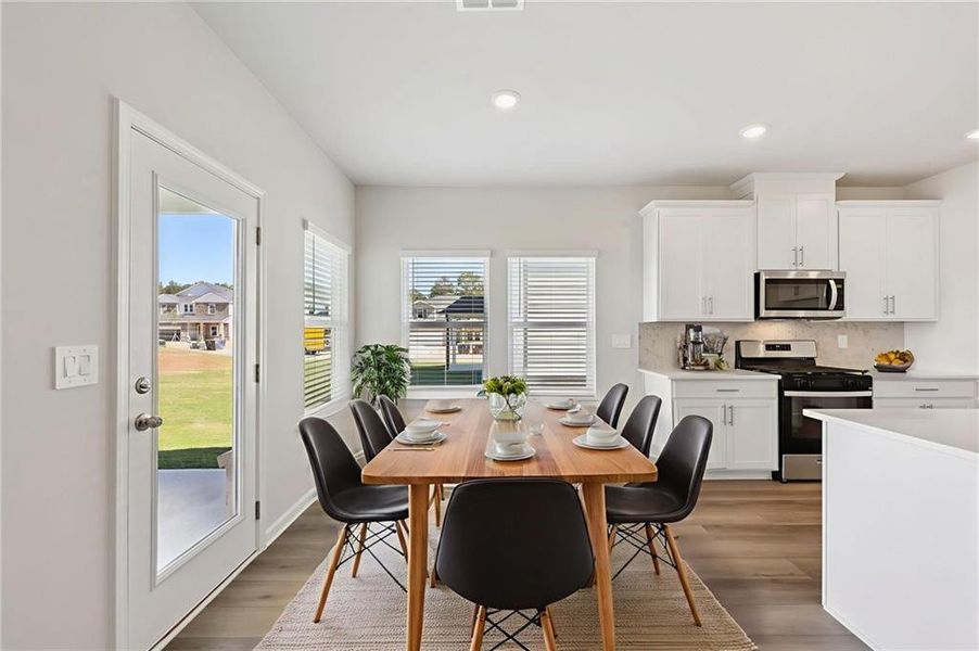 Furnished interior view inside a new home in Parkside at Grayson, Grayson (Image 15). Furnished interior view inside a new home in Parkside at Grayson, Grayson (Image 15).