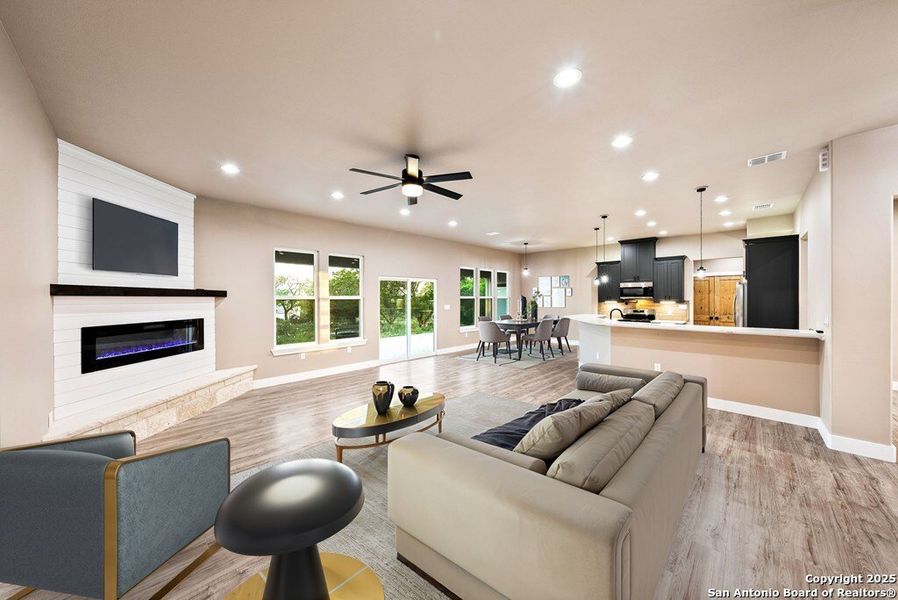 Furnished interior view inside a new home in , Kerrville (Image 7).