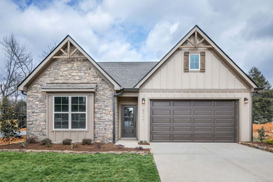 Representative exterior photo of a completed home built from the The Downing by Greentech Homes LLC in Nature's Cove, Ooltewah, TN (Image 14).