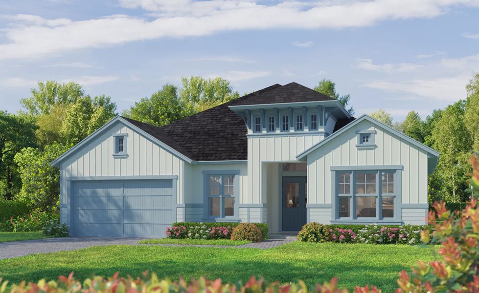 Representative exterior photo of a completed home built from the Sawgrass - Elite Series | 60' Wide Lots by ICI Homes in Oakbend, Venice, FL (Image 4). Representative exterior photo of a completed home built from the Sawgrass - Elite Series | 60' Wide Lots by ICI Homes in Oakbend, Venice, FL (Image 4).