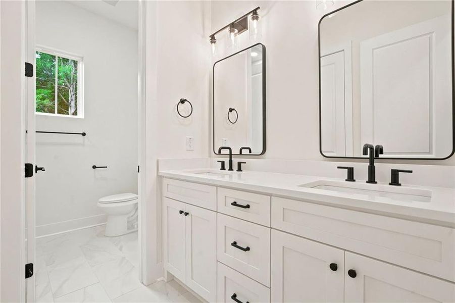 Furnished interior view inside a new home in , White (Image 15). Furnished interior view inside a new home in , White (Image 15).