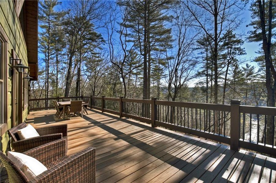 Exterior details and patio area of a home in , Ellijay (Image 24).