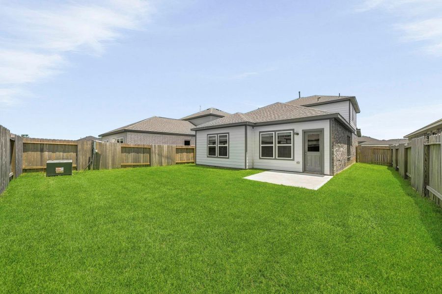 Exterior details and patio area of a home in Riverwood Ranch, Angleton (Image 16). Exterior details and patio area of a home in Riverwood Ranch, Angleton (Image 16).