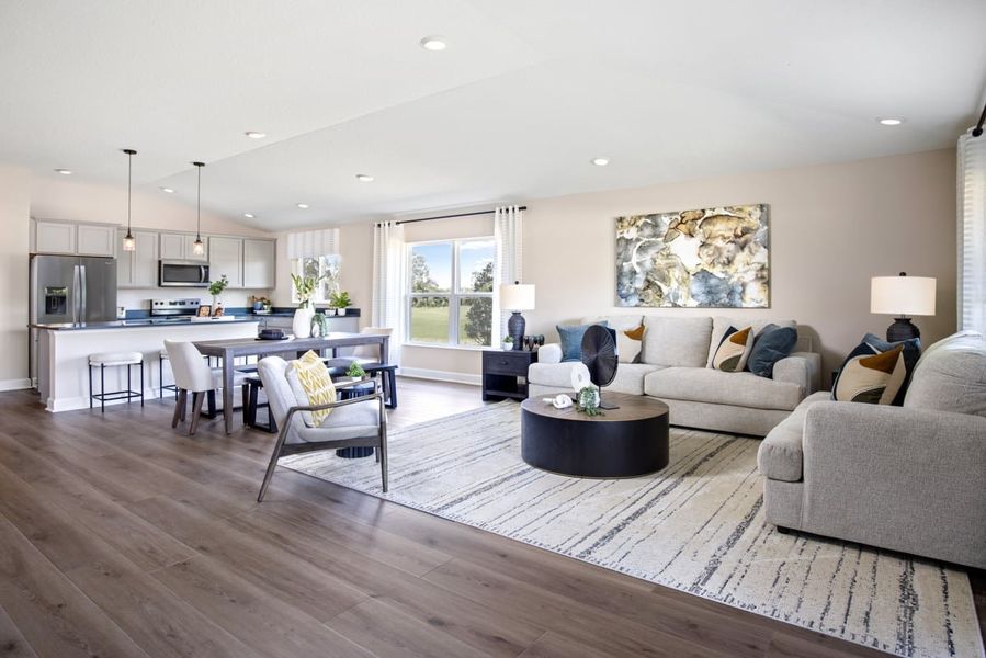 Representative furnished interior of a home built from the 2168 Modeled by KB Home in Hillside at Mount Dora, Mount Dora (Image 5).