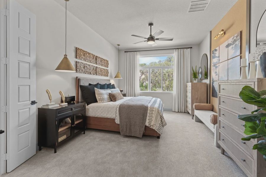 Furnished interior view inside a new home in Centero at Stone Oak, San Antonio (Image 3).