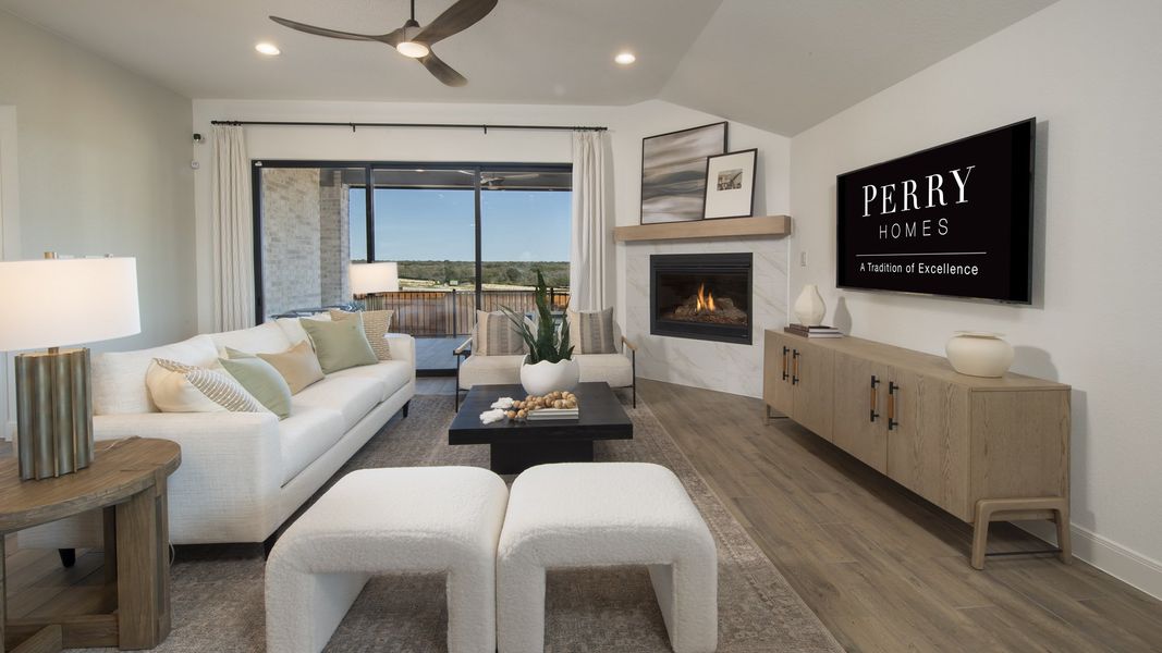 Furnished interior view inside a new home in Lariat 50', Liberty Hill (Image 5).