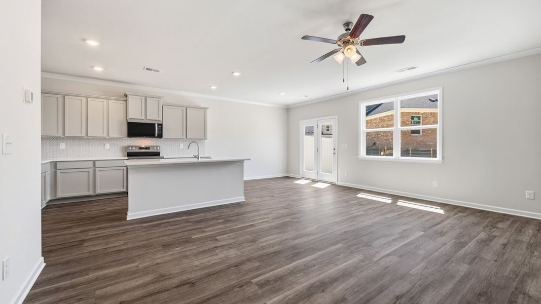 Spacious, unfurnished interior of a new home in Independence Villas and Townhomes, Loganville (Image 13). Spacious, unfurnished interior of a new home in Independence Villas and Townhomes, Loganville (Image 13).