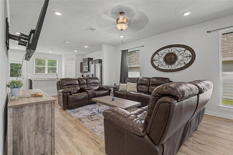 Furnished interior view inside a new home in Sterling Ridge, Huntsville (Image 6). Furnished interior view inside a new home in Sterling Ridge, Huntsville (Image 6).