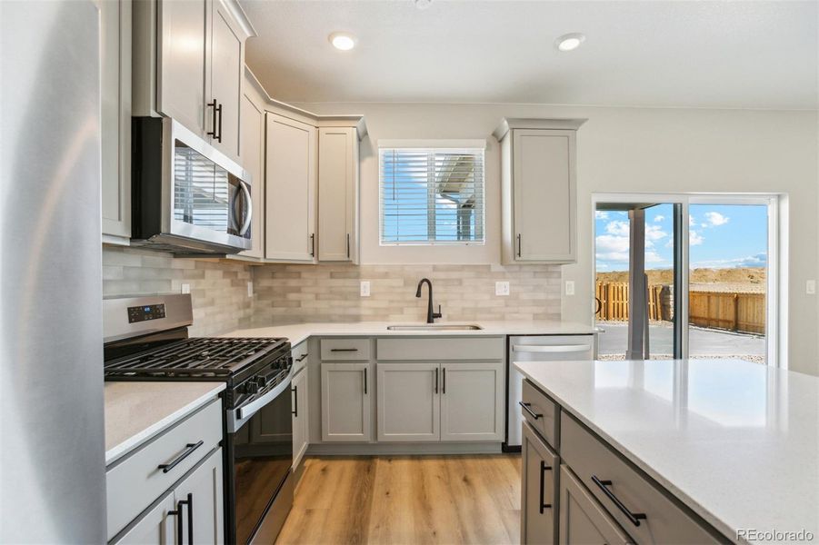 Furnished interior view inside a new home in Second Creek Farm, Commerce City (Image 7). Furnished interior view inside a new home in Second Creek Farm, Commerce City (Image 7).