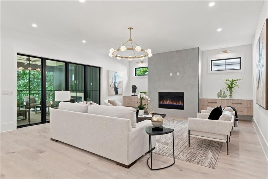 Furnished interior view inside a new home in , Atlanta (Image 33).