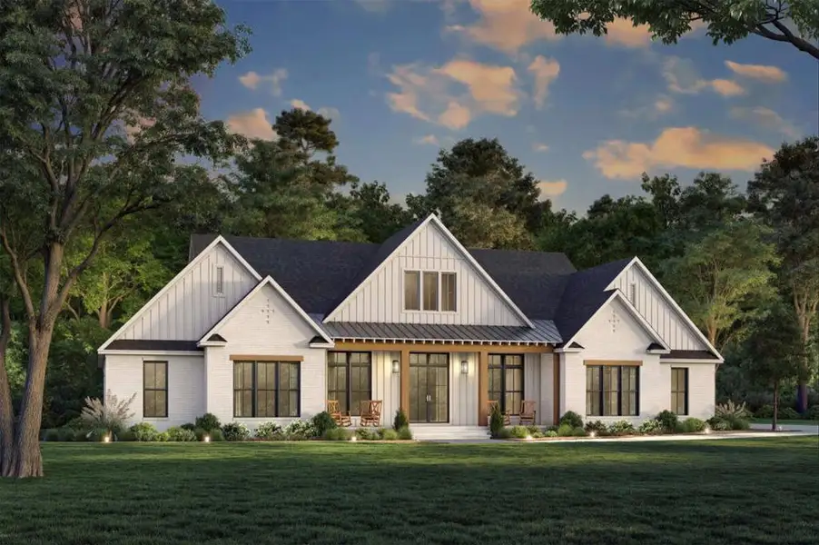 Front exterior of a new home in Oak Water Ranch, Granbury, TX, highlighting curb appeal (Image 15). Front exterior of a new home in Oak Water Ranch, Granbury, TX, highlighting curb appeal (Image 15).