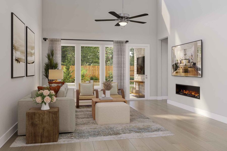 Furnished interior view inside a new home in Woodson’s Reserve 45′, Spring (Image 6).