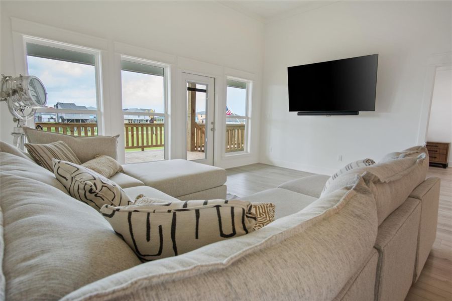 Furnished interior view inside a new home in , Crystal Beach (Image 13). Furnished interior view inside a new home in , Crystal Beach (Image 13).