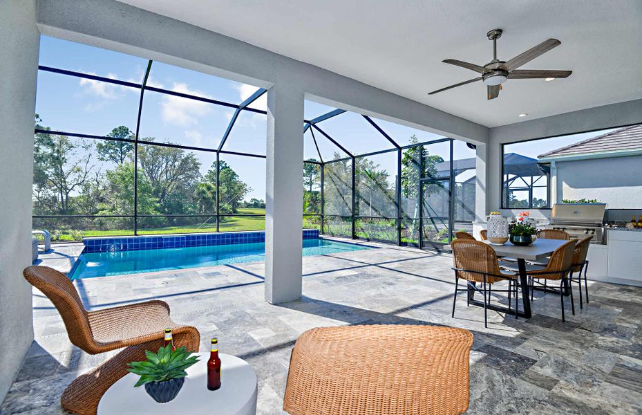 Exterior details and patio area of a home in Avelina, Venice (Image 24).