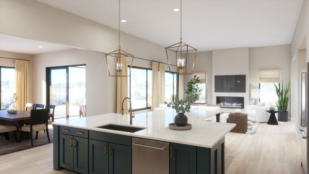 Furnished interior view inside a new home in Estates at Kings Ranch, Gold Canyon (Image 9).