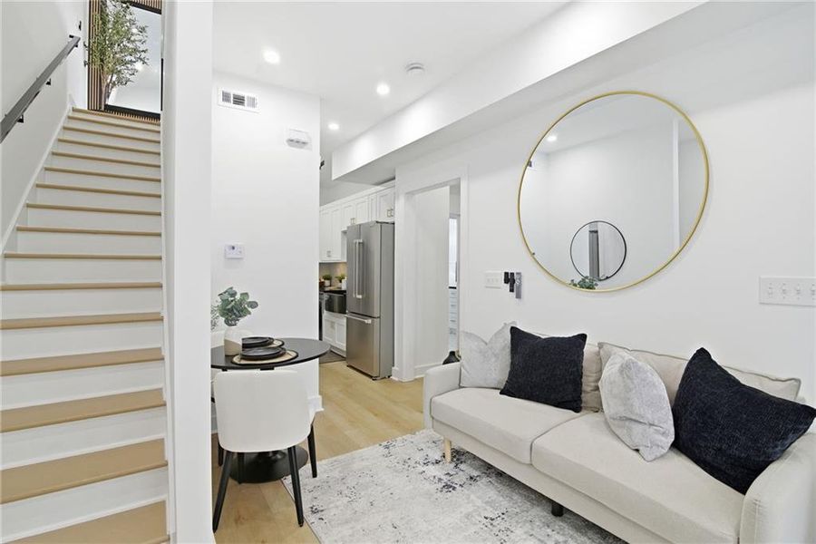 Furnished interior view inside a new home in , Union City (Image 14). Furnished interior view inside a new home in , Union City (Image 14).