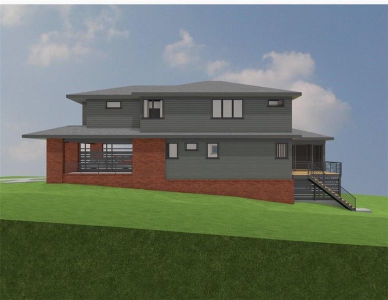 Exterior rendering of this home design in , Decatur, GA (Image 7). Exterior rendering of this home design in , Decatur, GA (Image 7).