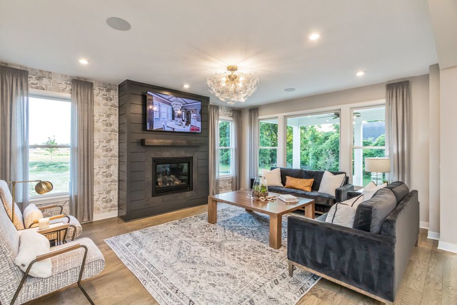 Representative furnished interior of a home built from the Wyatt by Fischer Homes in Twin Lakes, Hoschton (Image 57).