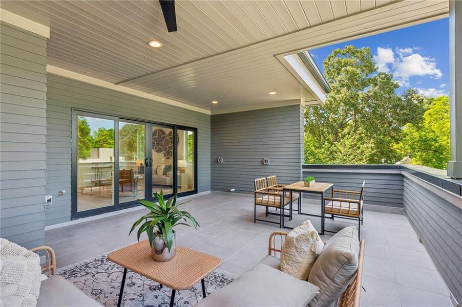 Exterior details and patio area of a home in , Atlanta (Image 4). Exterior details and patio area of a home in , Atlanta (Image 4).