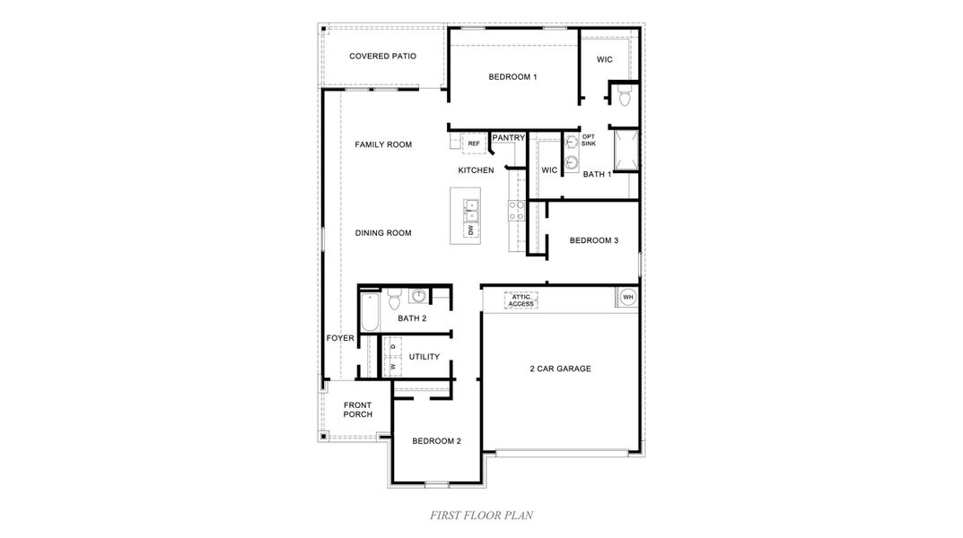2D floor plan layout of this home in Royal Oak South, Corpus Christi, TX (Image 3).